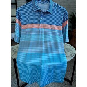 NWT Vineyard Vines Multicolor Bradley Striped Sankaty Performance Polo Men Sz S